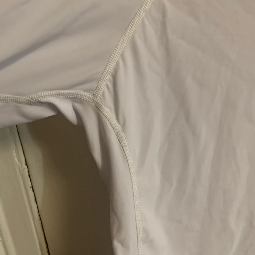 White women’s summer sun guard shirt